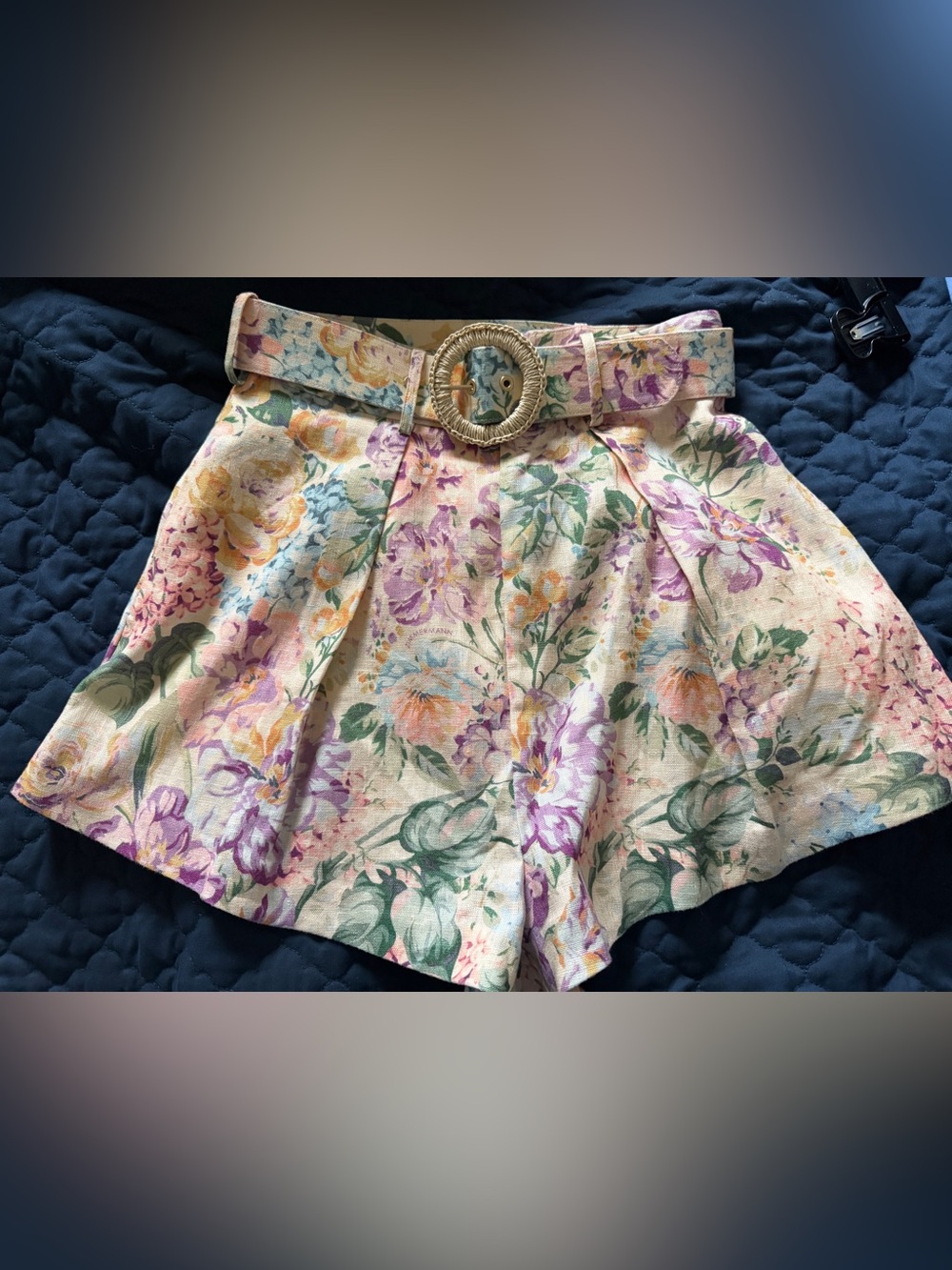 New Zimmermann Pastel Floral Shorts in Lavender - Picture 8 of 9